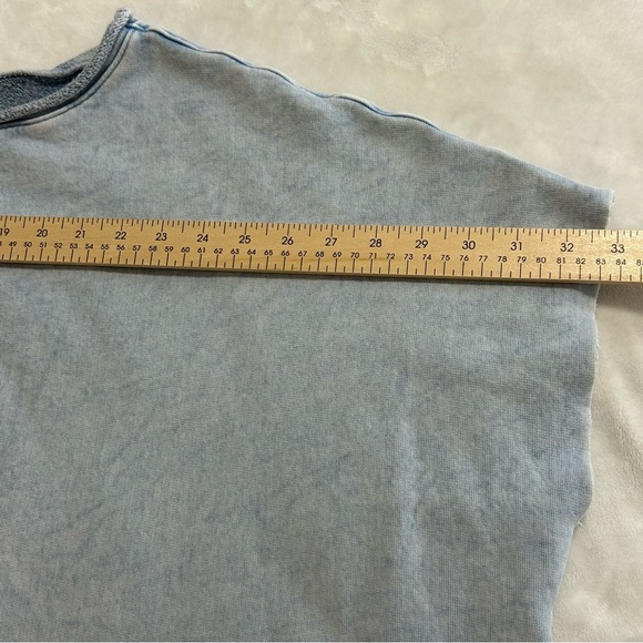 Frank & Eileen Womens Olive Capelet Top OS Mineral Blue Coastal Lagenlook Layer - Picture 13 of 15